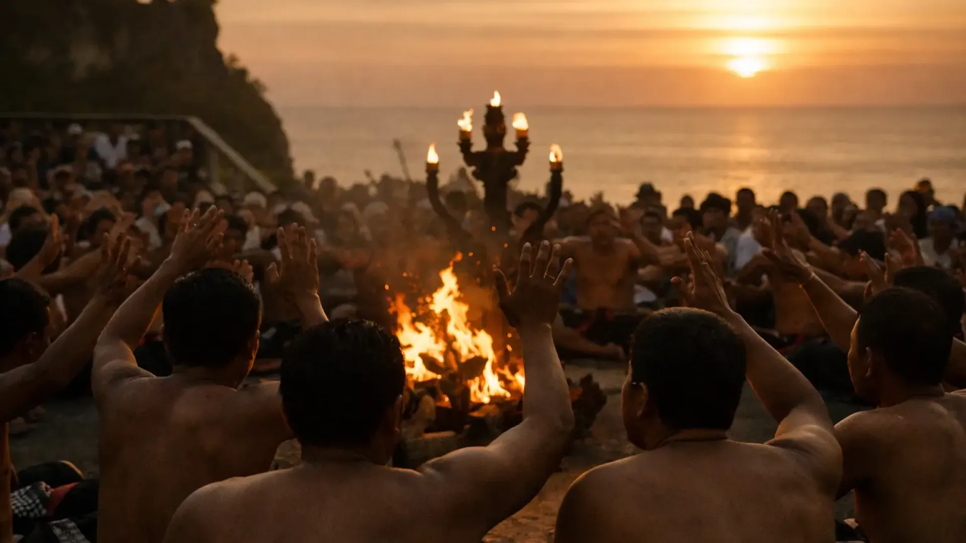 Kecak Dance in Bali: Sacred Fire Dance at Sunset in Uluwatu